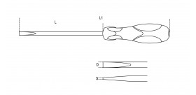 GIRAVITE PER VITI SENZA TESTA CON INTAGLIO SxDxL MM 0,5x2,5x60 ART. 1294    2