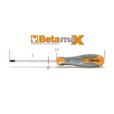 CHIAVI MASCHIO CON IMPUGNATURA PER VITI CON IMPRONTA TORX® T6 ART. 1297TX