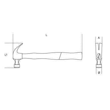 MARTELLO CON PENNA A GRANCHIO OZ 16 ART. 1375A   