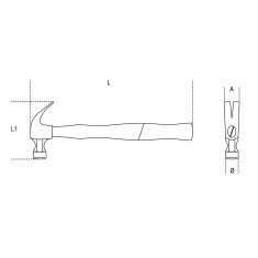 MARTELLO CON PENNA A GRANCHIO OZ 20 ART. 1375B    2