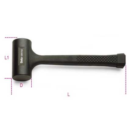 MAZZUOLE ANTIRIMBALZO INTERAMENTE RIVESTITE IN GOMMA D MM 55 ART. 1391   