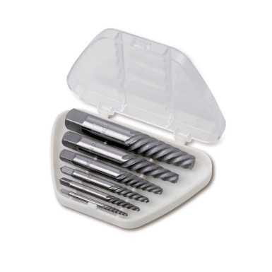 SERIE DI 5 ESTRATTORI CONICI PER VITI E PRIGIONIERI SPEZZATI IN ACCIAIO LEGATO ART. 1430/S5