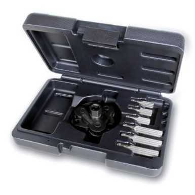 Chiave autoregolabile a tre bracci per filtri olio destrorsa-sinistrorsa, con bracci intercambiabili Beta 1493/C7