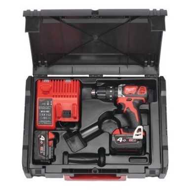 Trapano avvitatore con percussione Milwaukee M18 BPD-402C con 2 batterie 4 Ah