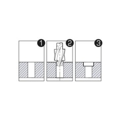 SERIE DI 6 SVASATORI CON PERNO GUIDA GRADO FINE IN ACCCIAIO HSS ART. 421/SP6 2