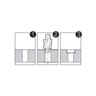 SERIE DI 6 SVASATORI CON PERNO GUIDA GRADO FINE IN ACCCIAIO HSS ART. 421/SP6
