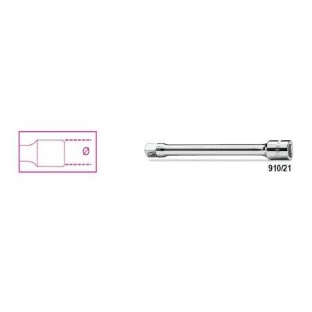 PROLUNGHE CON ATTACCHI QUADRO MASCHIO E FEMMINA 3/8" CROMATE ART. 910/21   