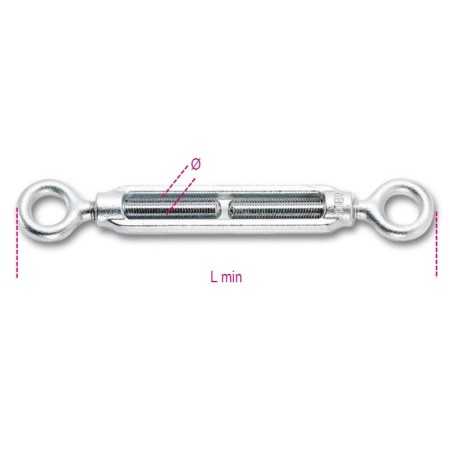 Tenditori a due occhi 8005Z M5 (3/16)