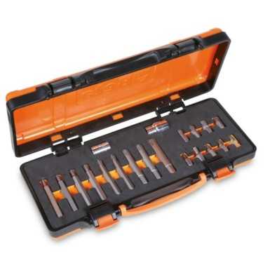 ASSORTIMENTO DI 18 INSERTI CON IMPRONTA RIBE® IN TERMOFORMATO MORBIDO E CASSETTA DI LAMIERA ART. 867/C20