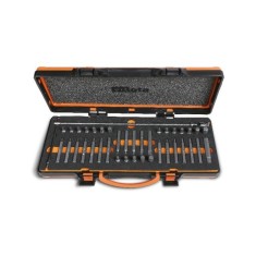 ASSORTIMENTO DI 38 INSERTI CON ATTACCO ESAGONALE 10 MM E 1 PORTA INSERTI A T SNODATO ART. 867/C38