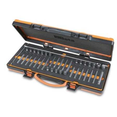 ASSORTIMENTO DI 38 INSERTI CON ATTACCO ESAGONALE 10 MM E 1 PORTA INSERTI A T SNODATO ART. 867/C38