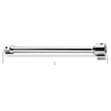 PROLUNGHE CON ATTACCHI QUADRI MASCHIO E FEMMINA 1" CROMATE ART. 929/22   