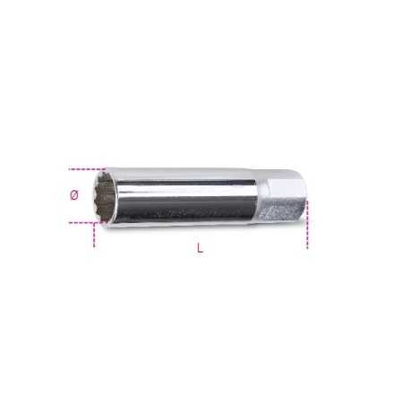 CHIAVI A BUSSOLA CON ATTACCO QUADRO FEMMINA 3/8" PER CANDELE D'ACCENSIONE MM- 14" 9/16 ART. 956F