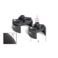 Chiavi autoserranti per filtri olio destrorse-sinistrorse versione pesante Ø mm 80÷110 art. 1493Y 2