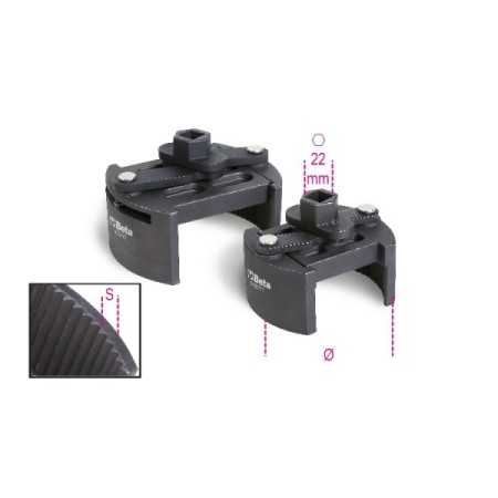 ​Chiavi autoserranti per filtri olio destrorse-sinistrorse versione pesante Ø mm 80÷110 art. 1493Y