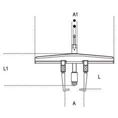 Martinetto idraulico per estrattori art. 1570/3 2