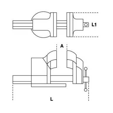 Morse parallele da banco forgiate L1 mm 175 art. 1599F
