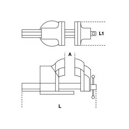 Morse parallele da banco forgiate L1 mm 175 art. 1599F