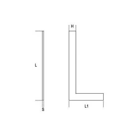 Squadre semplici in acciaio non normate L mm 200 art. 1670