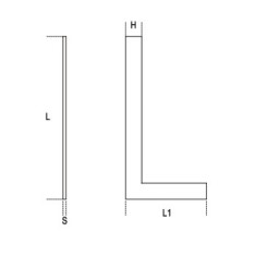Squadre semplici in acciaio non normate L mm 400 art. 1670 2