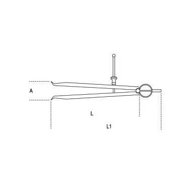 Compassi di precisione per interni punte in acciaio temprato L mm 150 art. 1680A