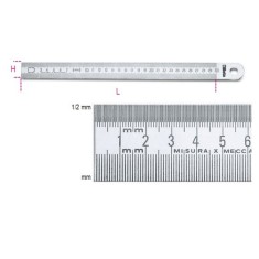 Righe semirigide graduate in acciaio inossidabile L mm 1500 art. 1683