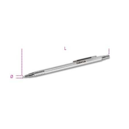 Punta per tracciare a penna in acciaio temprato cromato L mm 150 art. 1688PC