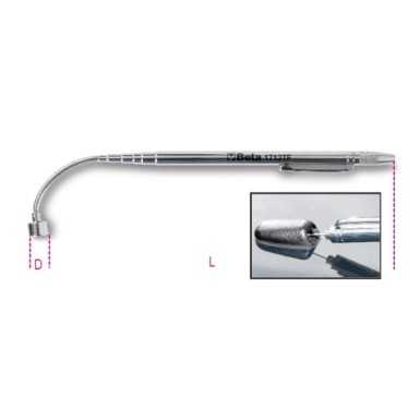 ​Magnete telescopico con testa flessibile L mm 150÷590 art. 1712TF