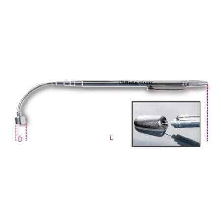 ​Magnete telescopico con testa flessibile L mm 150÷590 art. 1712TF