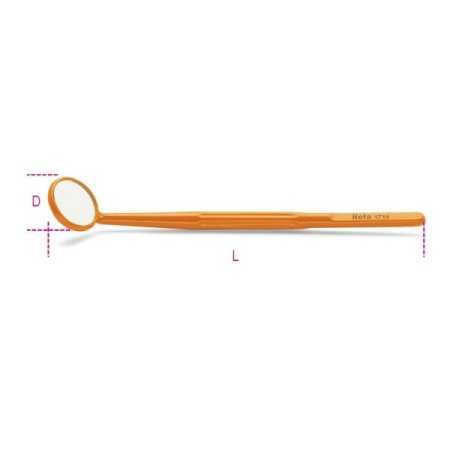 Specchietto rigido in materiale plastico L mm 155 art. 1714