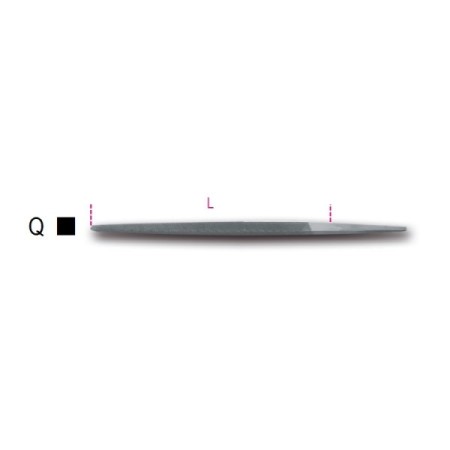 Lime quadre a taglio grossolano, senza impugnatura L mm 150 art. 1718D6/Q