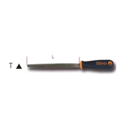 Lime triangolari a taglio mezzodolce, con impugnatura L mm 150 art 1719BMA6/T