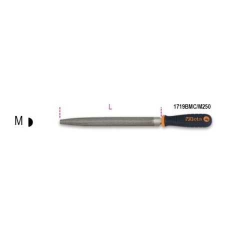 Lime mezzotonde e piatte a mazzo impugnatura bimateriale antiscivolo L mm 250 art 1719BMC/M