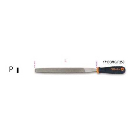 Lime mezzotonde e piatte a mazzo impugnatura bimateriale antiscivolo L mm 250 art 1719BMC/P