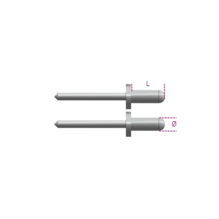 Rivetti in alluminio art 1741RV 3,2K