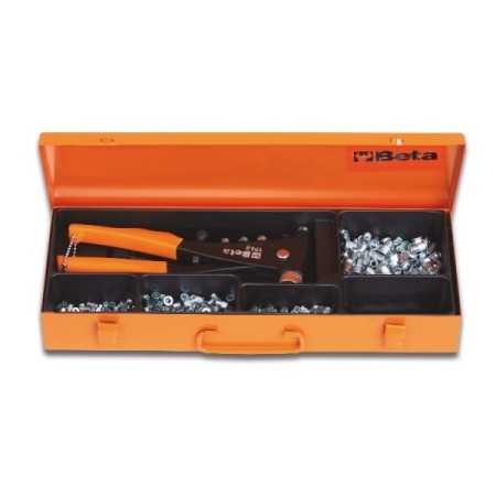 Rivettatrice 1742 con assortimento di 4 inserti filettati in acciaio art 1742/C4