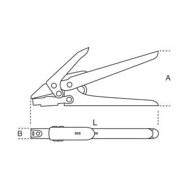 Pinza per fascette in Nylon L mm 195 art 1743