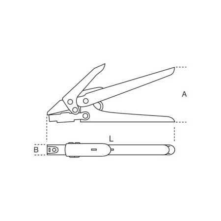 Pinza per fascette in Nylon L mm 195 art 1743