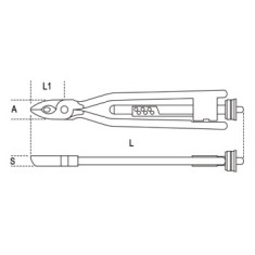 Pinza torcifilo a ritorno automatico L mm 255 art 1761 2