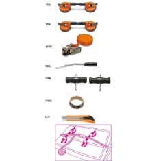 Assortimento di 8 utensili per cristalli auto art 1766/8