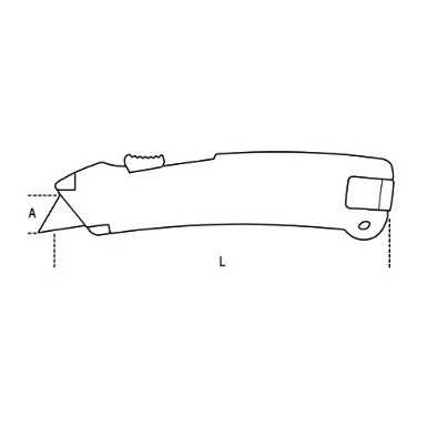 Cutter a lama retrattile di sicurezza fornito con 2 lame art 1772H