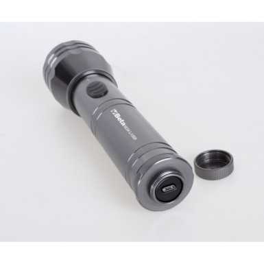 Torcia LED ricaricabile ad alta luminosità in robusto alluminio anodizzato, fino a 450 Lumen art 1834L/USB