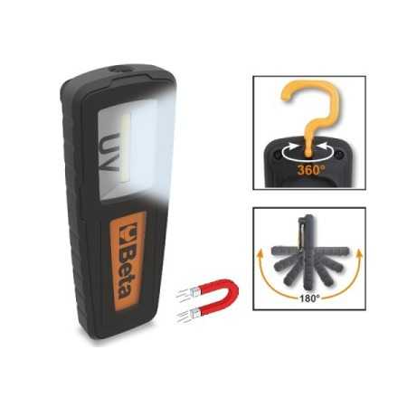 Lampada ricaricabile UV + luce bianca ideale per la ricerca di perdite art 1838UV