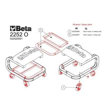 4 ruote di ricambio seggiolino 2252 art 2252KR4