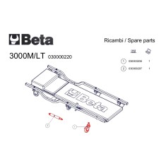 ruota di ricambio lettino sottomacchina art 3000M/RLS 2