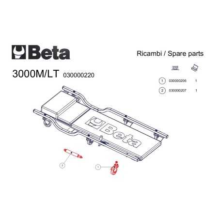 ruota di ricambio lettino sottomacchina art 3000M/RLS