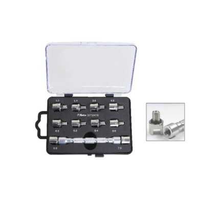 Set chiave universale a testina intercambiabile e 10 inserti, per serraggio raggi ruote art 3075/K10