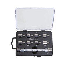 Set chiave universale a testina intercambiabile e 10 inserti, per serraggio raggi ruote art 3075/K10