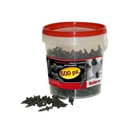 FISCHER - Chiodo in acciaio a percussione ED 18 FISCER Conf. 600 Pz
