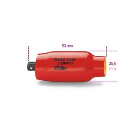 Prolunghe pretarate con attacco quadro femmina 3/8" Nm 12 art 910MQ/PT